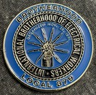 Ibew Local 379 Challenge Coin Charolette North Carolina Reaper Blue