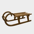 Vintage Belgium Wooden Horned Sled Toboggan