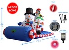 6 Ft Lighted Christmas Inflatable Snowman With Penguin     Outdoor indoor Yard    