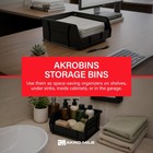Akro-mils 30235 Akrobins Plastic Storage Bins  11 x11 x5   Black  6-pack