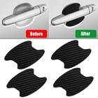 4pcs Carbon Fiber Car Door Handle Scratch-resistant Protective Film Stickers