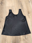 Vintage Cinema Etoile Black Satin Tank Top Made In Usa Womens Large Classic