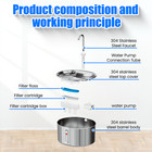 Cat Water Fountain Stainless Steel 108oz 3 2l Corded Pet Water Dispenser