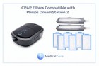 Cpap Filters For Dreamstation 2  6 Disposable   2 Reusable Filters   Made In Usa