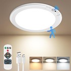 1 2 4pack Rechargeable Motion Sensor Ceiling Light With Remote Magnetic Wireless