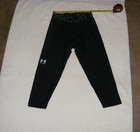 Under Armour Black Compression Training Running Pants Tights 3 4 Length - Size M