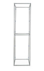 Displays2go 10  Tall Square Trade Show Tower Display Portable - Silver