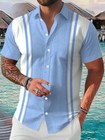 Men s Casual Short Sleeve Guayabera Cuban Beach Wedding Button-up Dress Shirt