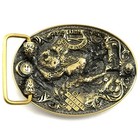 Pisces Belt Buckle  Horoscope Astrological Zodiac Sign Solid Brass Belt Buckle