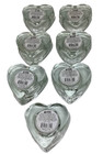Heart Shaped Heavy Glass Votive Candle Holder Tea Light Lot 7 Wedding Decor