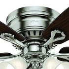 Hunter Fan 52 Inch Low Profile Brushed Nickel Ceiling Fan W Light And Pull Chain