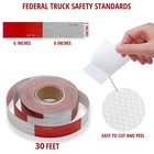 Dot-c2 Reflective Tape 2 Inch X 30 Ft Waterproof Red white Adhesive Conspicui   
