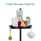 Corner Shower Caddy With Tension Pole 4-tier Adjustable Shelves Bathroom Storage