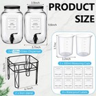 2 Pack 1 Gallon 128 Oz Glass Laundry Detergent Dispenser  3 8 L Liquid Soap Disp