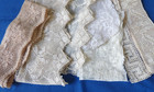 Lot Antique Handmade Filet Lace Trim   Vtg Crochet Filet 5  Yds 2  To 4  Wide