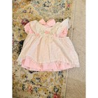Vintage Cradle Togs Baby Girl Pink Embroidered Lace Party Dress 9   12 Months