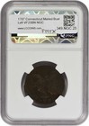 1787 Connecticut Mailed Bust Left Vf25bn Ngc