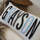 Personalized Baby Name Pillow  Punch Needle Nursery Decor  Custom Newborn Gift