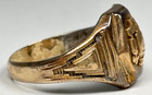 Vtg 1938 Waldwick High School Class Ring Murchison Supertone Gold   Silver Sz 8