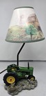 Vintage John Deere 1999  Farm Tractor 15 5  Table Lamp W original Shade  Works