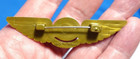 Continental Airlines Gold Red Plastic Wings Souvenir Pin 2 1 2 X 1 2 Inches