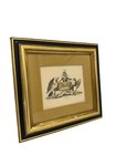 Art Crested Coventry Eagle Print Royal Coat Of Arms Old Vintage Pair Framed Art