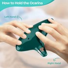 Ohuhu Ocarina 12 Hole Alto C Ocarina With Song Book Display Stand Bag Green