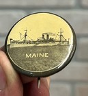 Remember The Maine Battleship Spanish American War Pin W  Backpaper Span-am 1898