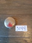 Art Deco Enameled Powder Compact Mirror Compact Silver Tone   Red