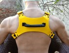 Mens Leather Bulldog Body Chest  Harness  Adjustable Straps  handler Harness