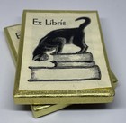 Vtg Antioch Publishing Company 98 Ex Libris Cat  Labels   Poem Bookplates