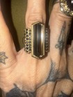Sarah Coventry Lot Of Mixed Metal Fashion Rings Size 7 Gold silver With Necklace