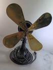 Antique Robbins   Myers 16  Brass Blade Oscillating Fan R m Cage Project