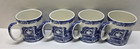 Spode Set Of 4 Blue White Italian Coffee Mugs C1816-a14