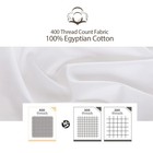 100 Egyptian Cotton 400 Thread Count Full Size Sateen Fitted Sheet Only 15