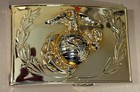 Usmc Dress White Belt  Buckle  And Tie Clasp