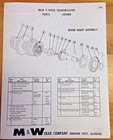  M w Gear Co  9 Speed Transmission Ih Farmall H M Super M Mta Parts List Manual