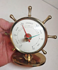 Vintage Ships Wheel Compensated English Barometer Usa  Free Shipping