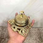 Victorian Brass Counter Bell Ornate Floral Style Handmade Office Home D  cor Gift