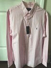 Nwt Polo Ralph Lauren Pink Plaid Slim Fit Long Sleeve Cotton Dress Shirt Large