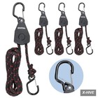 4pcs Kayak Rope Tie Down Ratchet Straps With Safety S Hook 3 8    12  Bow