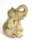 Vintage Vanio Elephant Cast Metal 1936 Coin Bank W key
