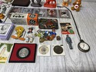 Vintage Collectibles Junk Drawer Lot - Vhs  Marilyn Monroe Cards - Toys - More