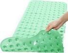 Shower Tub Mat 39  16     Non Slip Extra Long Bath Mat  Machine Washable  Pea Green