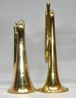 2 Two Old Military Cavalry Army Regulation Boy Scout Brass Bugles Trumpet Horns
