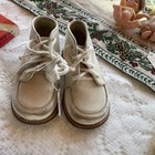 Vintage White Leather Step Master High Top Baby Shoes  Size 3