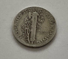 1943-s Mercury Silver Dime Circulated Good   Vg Free Shipping Stock Photo