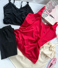 Vtg Camisoles Slip Lot Shadowline Opacitrique Ivory Black Half Red Top 42 Xl  