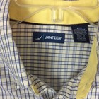 Vintage Jantzen Men   s Shirt Size Large Blue yellow Check Button Up Long Sleeve