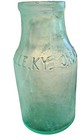 Antique 1880s J M Clark   Co Louisville Ky Aqua Jar Bottle Hand Blown